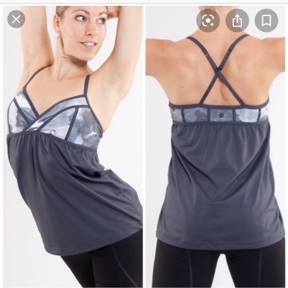 Lululemon rehearsal reversible tank grey 6 great condition - Picture 5 of 12